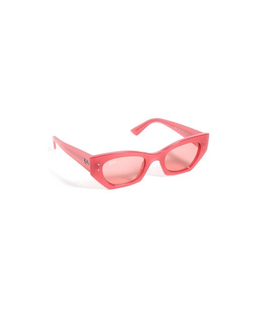 Ray-Ban Red Rb4430 Zena Butterfly Sunglasses