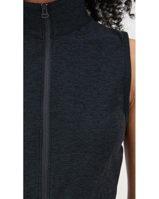 Beyond Yoga Black Venice Zip Front Vest