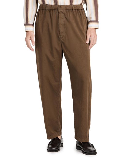 Lemaire Brown Leaire Relaxed Pants for men