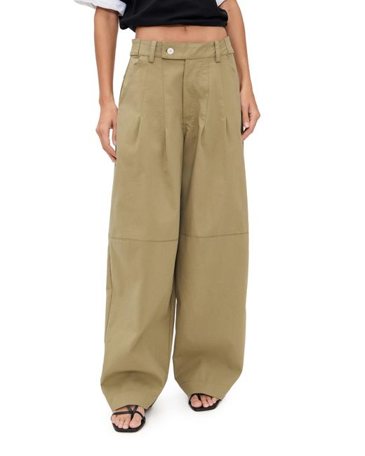 Pixie Market Green Baggy Button Pants