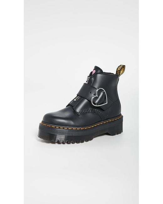 Dr. Martens Leather Buckle Boot Lazy Oaf in Black | Lyst