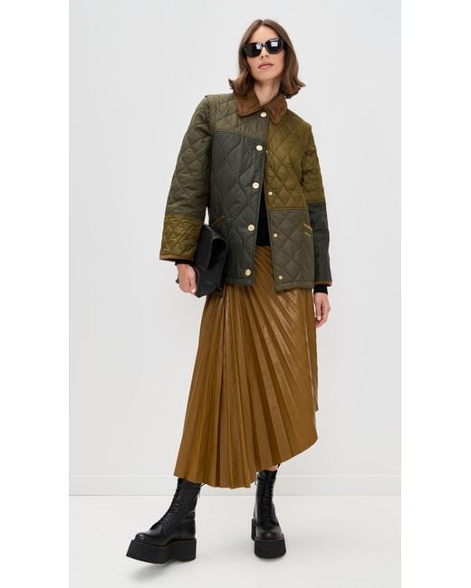 Barbour Green Lorrie Quilted Barn Jacket