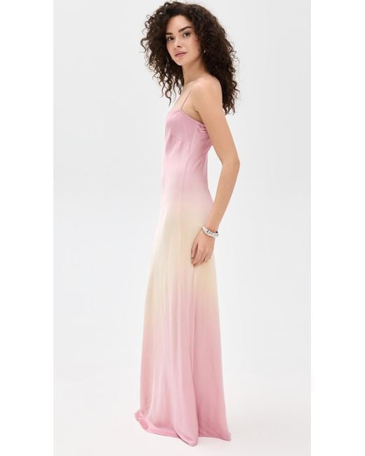 good american sleeveless satin slip maxi dress Good American Satin Slip Maxi Dress