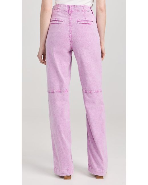 Mother Pink High Waisted Patch Pocket Spinner Heel Jeans