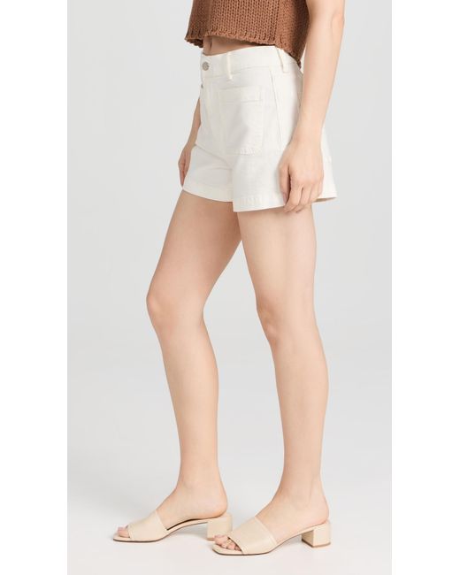 Madewell White The High Rise Sailor Shorts