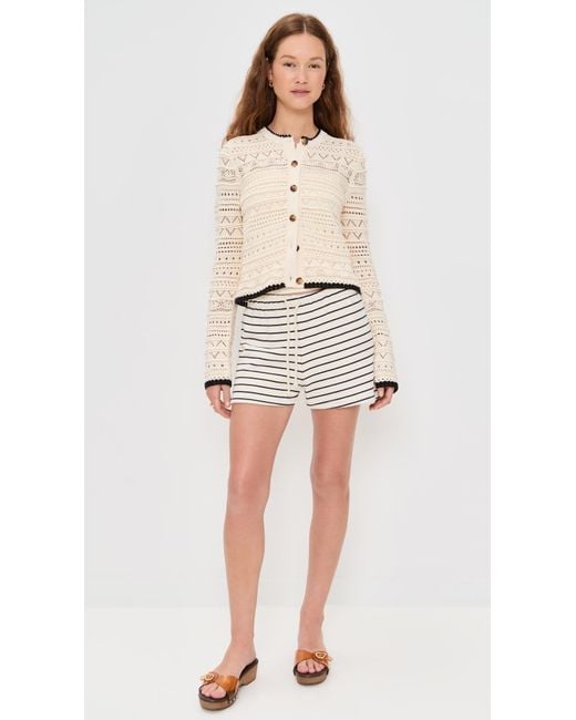 La Ligne White Mallory Cardigan