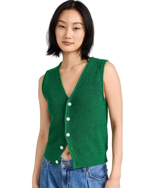Alex Mill Green Eldridge Sweater Vest