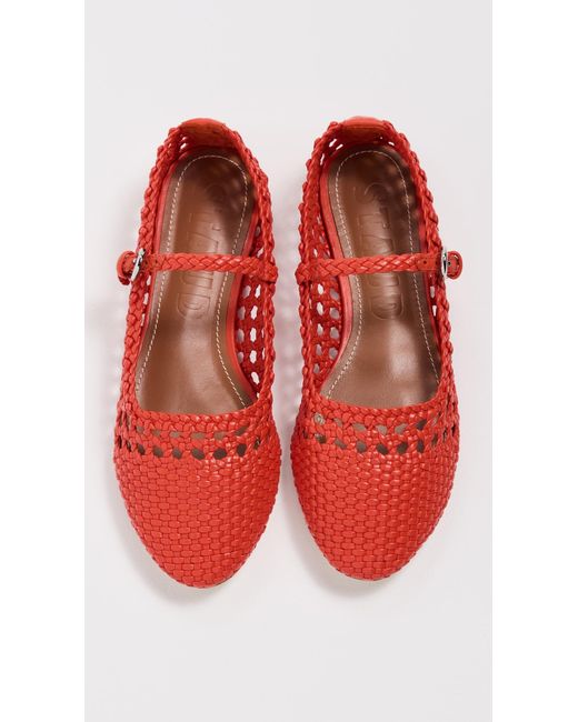 Staud Red Nell Mary Jane Flats