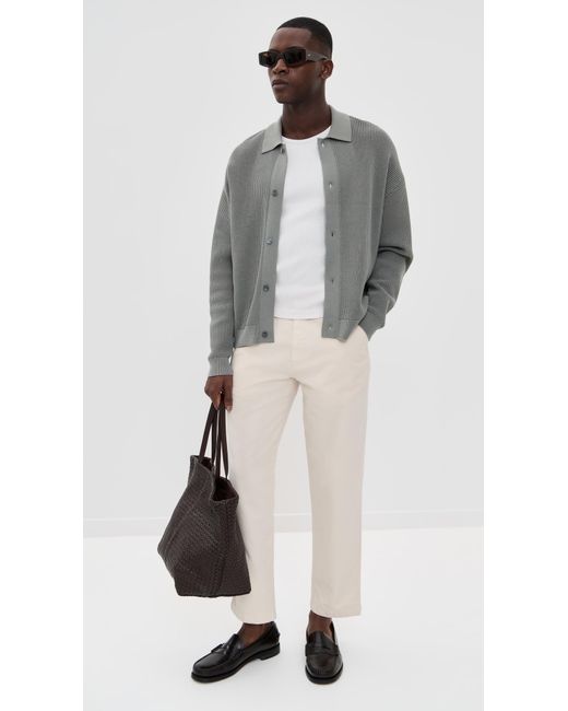 FRAME Black Open Knit Cardigan for men
