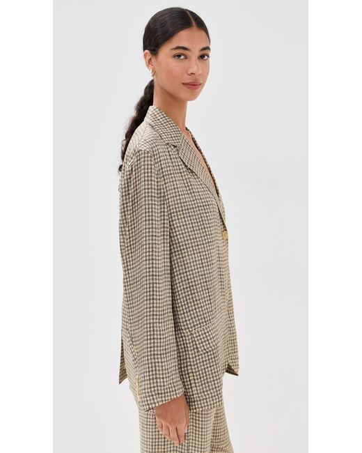 Acne Brown Check Fluid Blazer