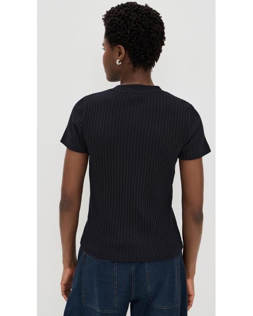 Vince Black Rib Crew Neck