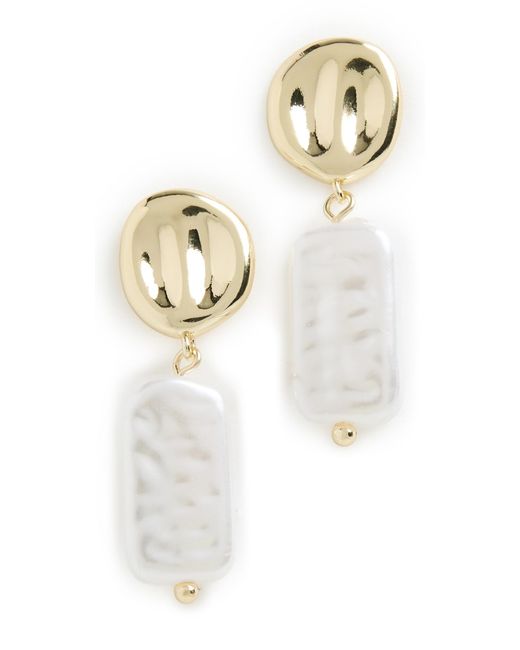 By Adina Eden Multicolor Baroque Pearl Drop Fancy Stud Earrings