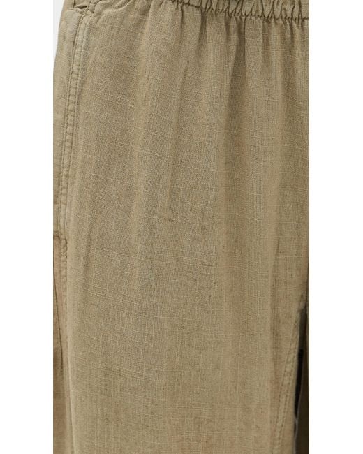 Free People Natural Days End Linen Pull On Pants