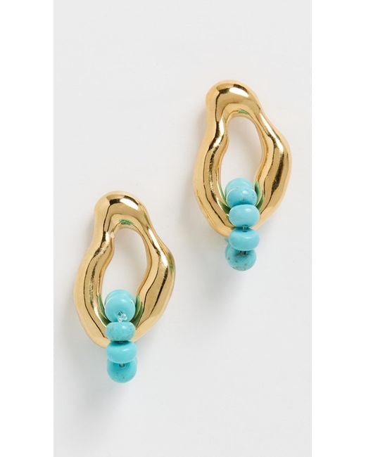 Mayamar Blue Beaded Earrings