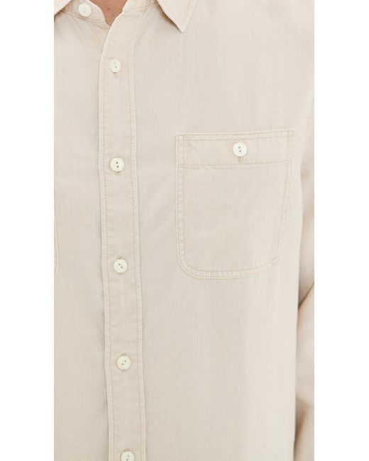 Faherty Brand Natural The Tried And True Chambray Workshirt for men