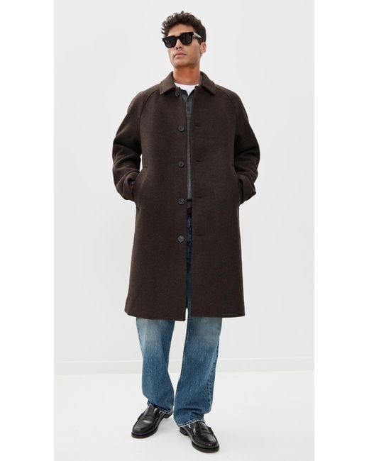 Les Deux Black Michael Solid Wool Coat for men