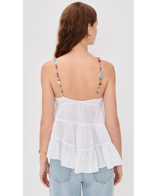 Azeeza White Viola Top