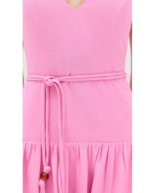MINKPINK Pink Melody Drop Wasit Midi Dress