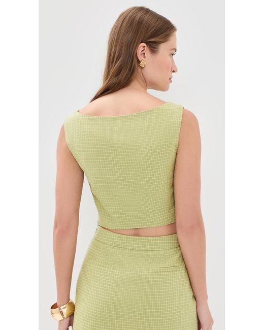 Line & Dot Green Shea Top