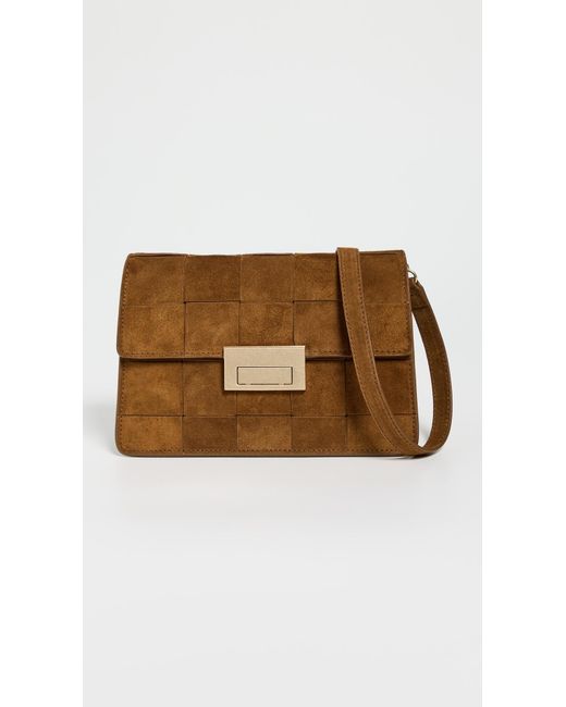 Loeffler Randall Brown Delphine Leather Clutch