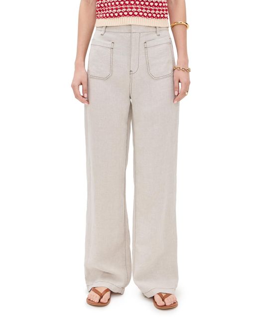 Madewell White Patch Pocket Flare Pants