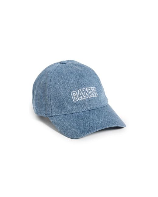 Ganni Blue Cap Hat