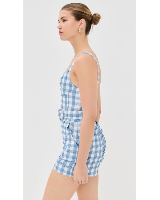 Jonathan Simkhai Blue Kai Bustier Romper