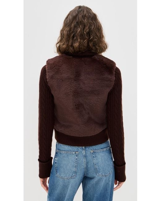 Cara Cara Brown Logan Faux Fur Jacket