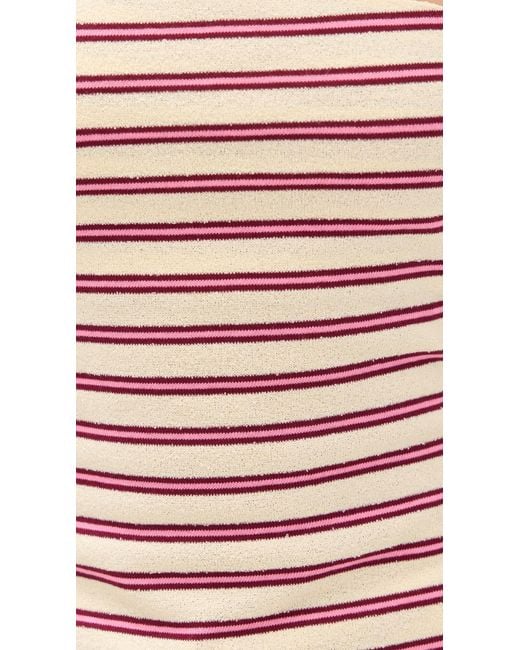 Bailey Rose Red Striped Strapless Top