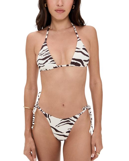 Reformation Black Azores Bikini Top