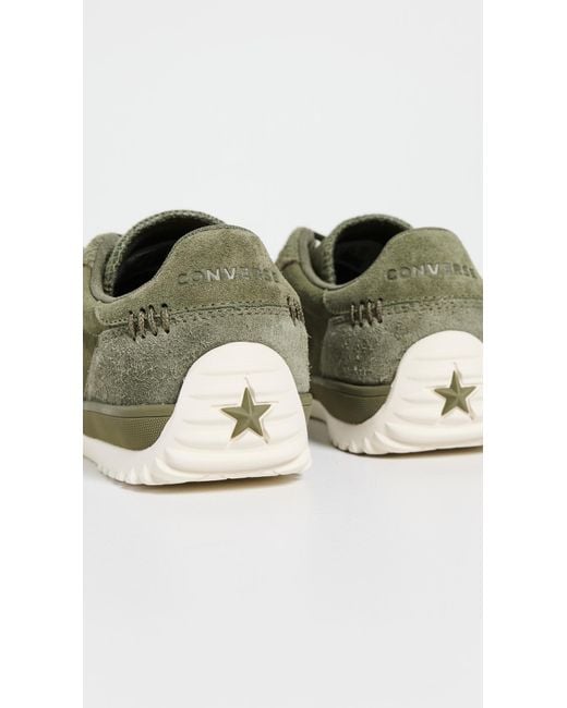 Converse Green Run Star Trainer Colorful Suede Sneakers