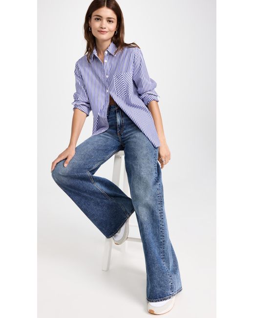 Rag & Bone Blue Icon Maxine Button Down Shirt
