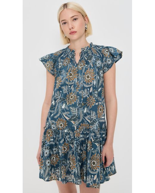Cleobella Blue Lydia Mini Dress