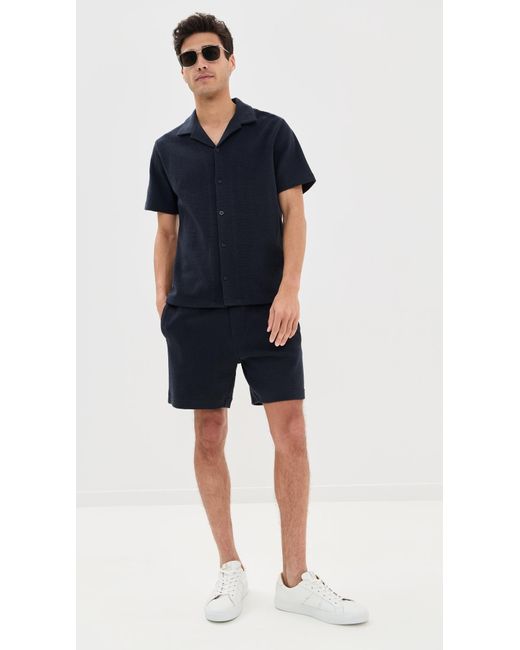 Vince Blue Boucle Pull On Shorts 6.25 for men