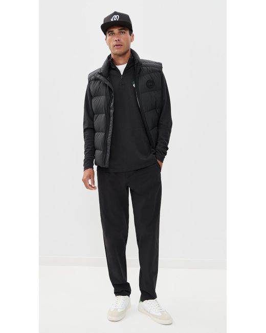 Malbon Golf Black Flyer Mid Layer Jacket for men