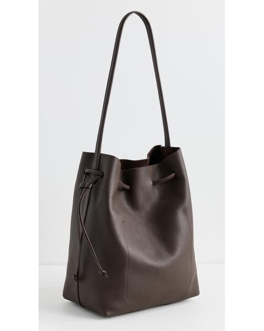 Mansur Gavriel Black Drawstring Cabas Bag