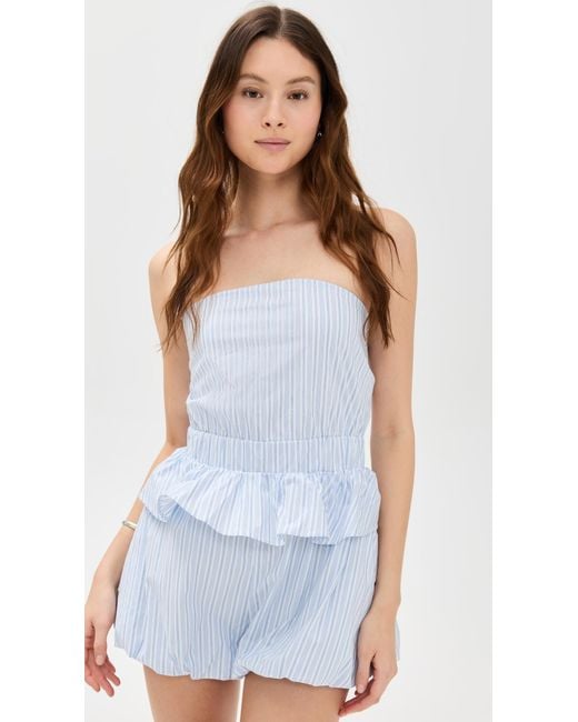 Line & Dot White Darra Romper
