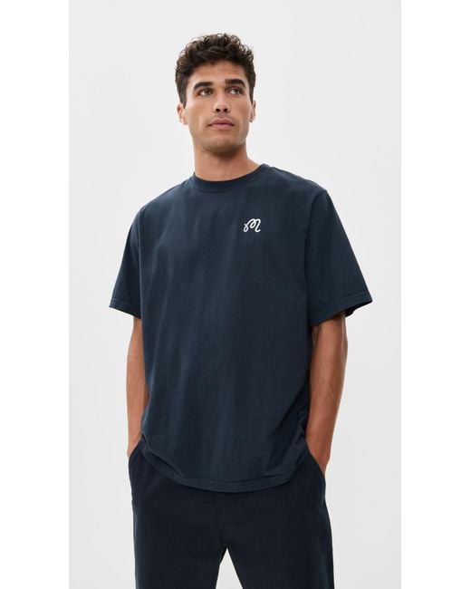 Malbon Golf Blue Bermuda Tee for men