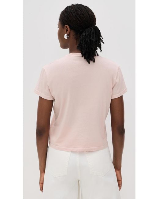 James Perse Multicolor Shrunken Crew Neck Tee