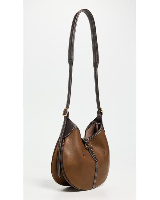 Polo Ralph Lauren Brown Id Leather Small Shoulder Bag