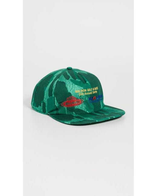 Malbon Green Derby Snapback Cap for men