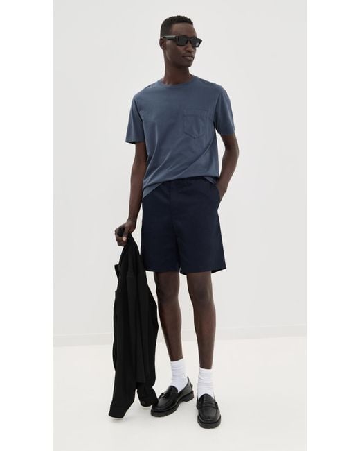 Billy Reid Blue Washed Tee for men