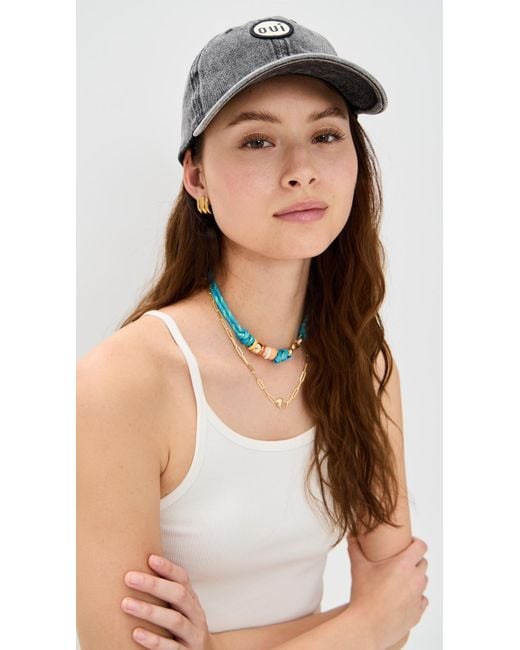 Clare V. Black Denim Baseball Hat