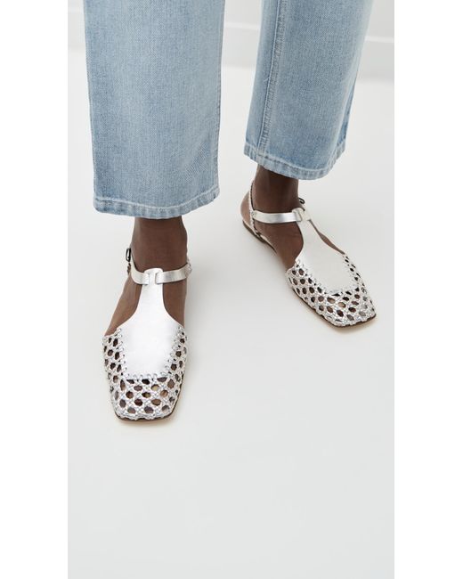 Hereu White Reixa Metallic Sandals