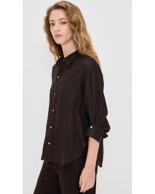 Citizens of Humanity Black Kayla Shrunken Shirt