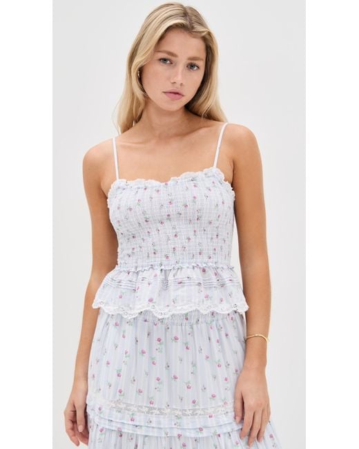 LoveShackFancy White Marzenia Top
