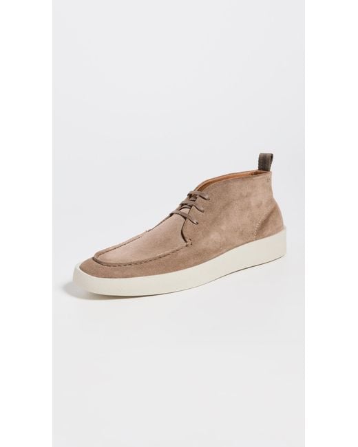 Boss White Clay Suede Desert Boots for men