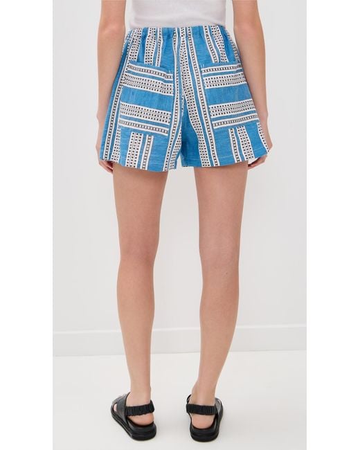 Lemlem Blue Safia Shorts