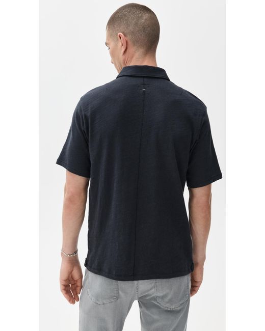 Rag & Bone Black Classic Flame Polo for men
