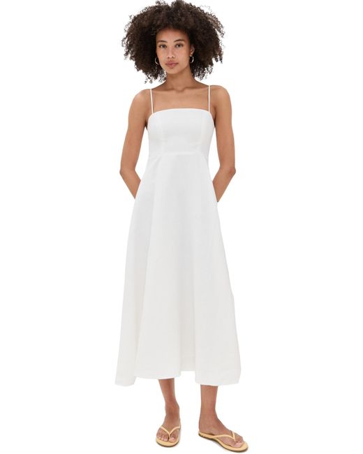 Reformation White Monette Linen Dress